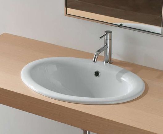 Lavabo Incasso Bagno Ceramica.Lavabo Da Incasso Gradoli 55x42 Art Va019 Bi